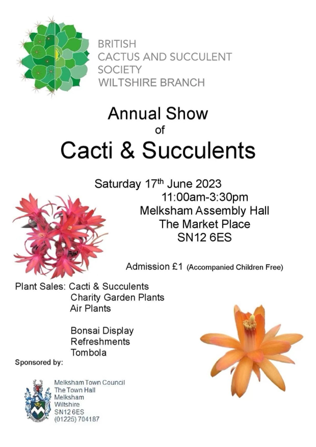 British Cactus and Succulent Society Wiltshire Branch Show 2023